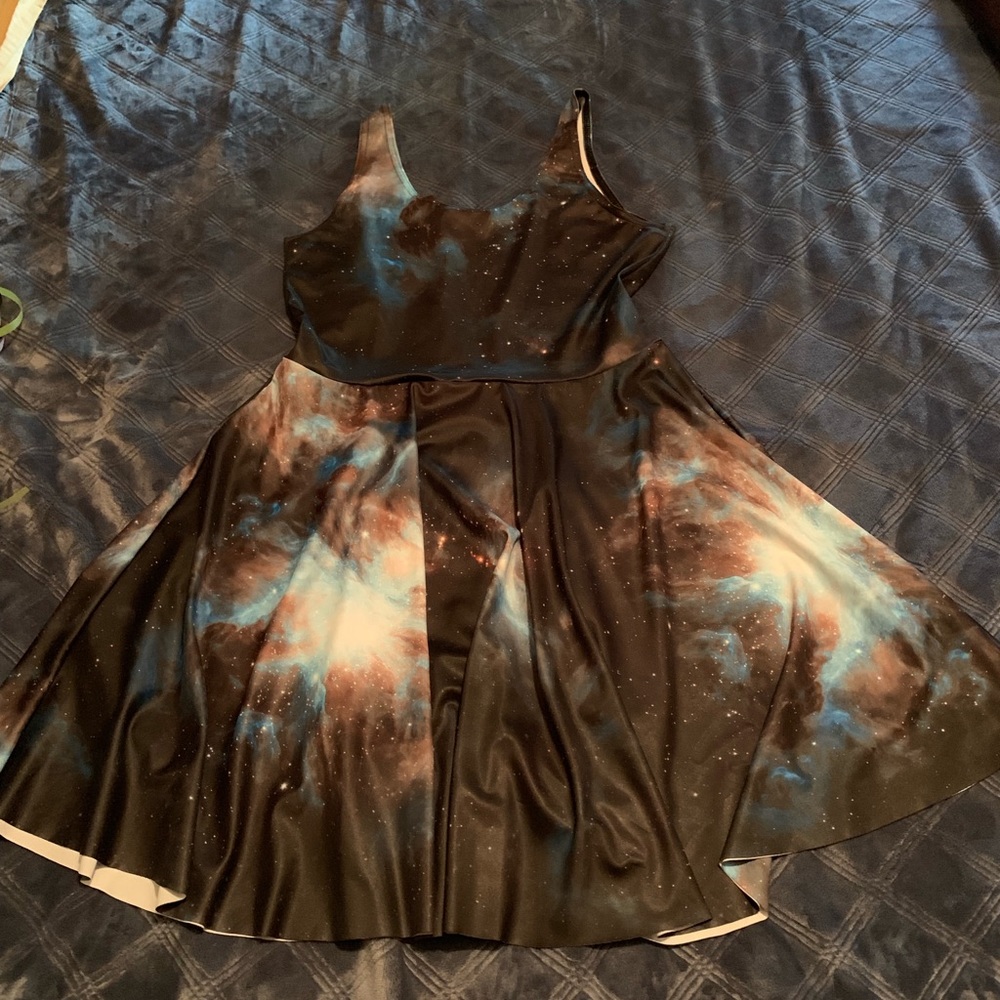 Blackmilk Black Galaxy Skater Dress